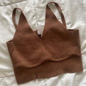 Dictionary Knitwear Crop Top